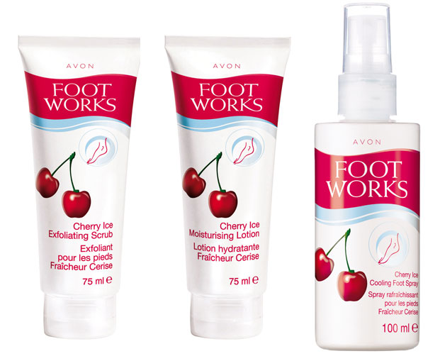 avon cherry foot works, njega stopala