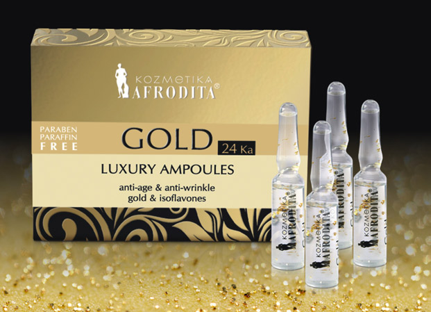 afrodita gold 24 ka luxury ampule