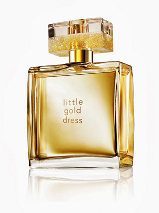 avon little gold dress