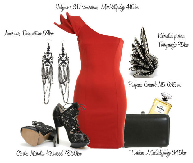 crno crvena modna kombinacija, stylebook