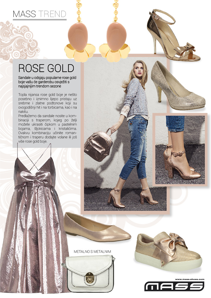 mass rose gold cipele