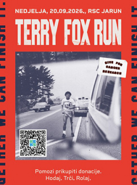 Pridružite se humanitarnoj utrci Terry Fox Run na Jarunu